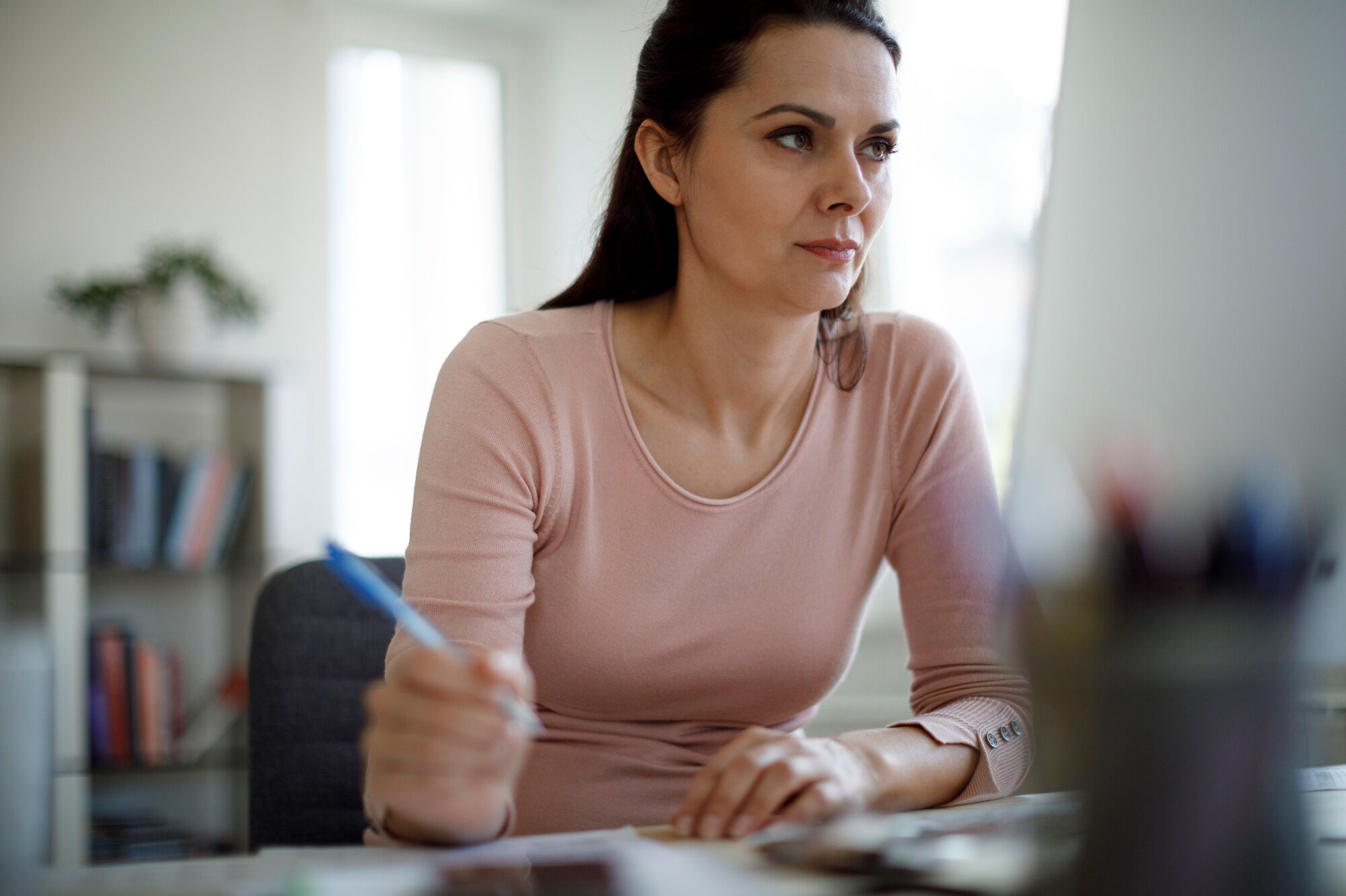 Woman working at desk