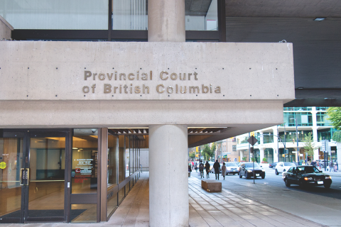 The provincial court of British Columbia building.