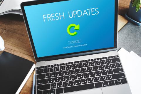 Laptop with fresh updates