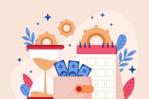 Graphic of calendar and wallet