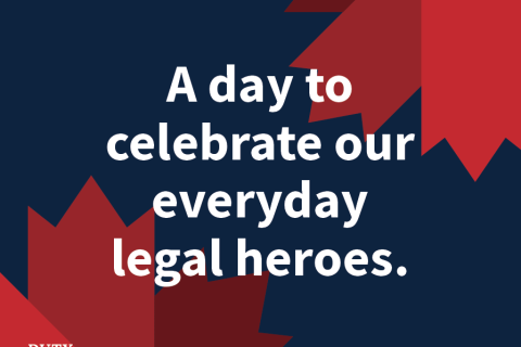 Duty Counsel Day graphic celebrating legal professionals on October 27.