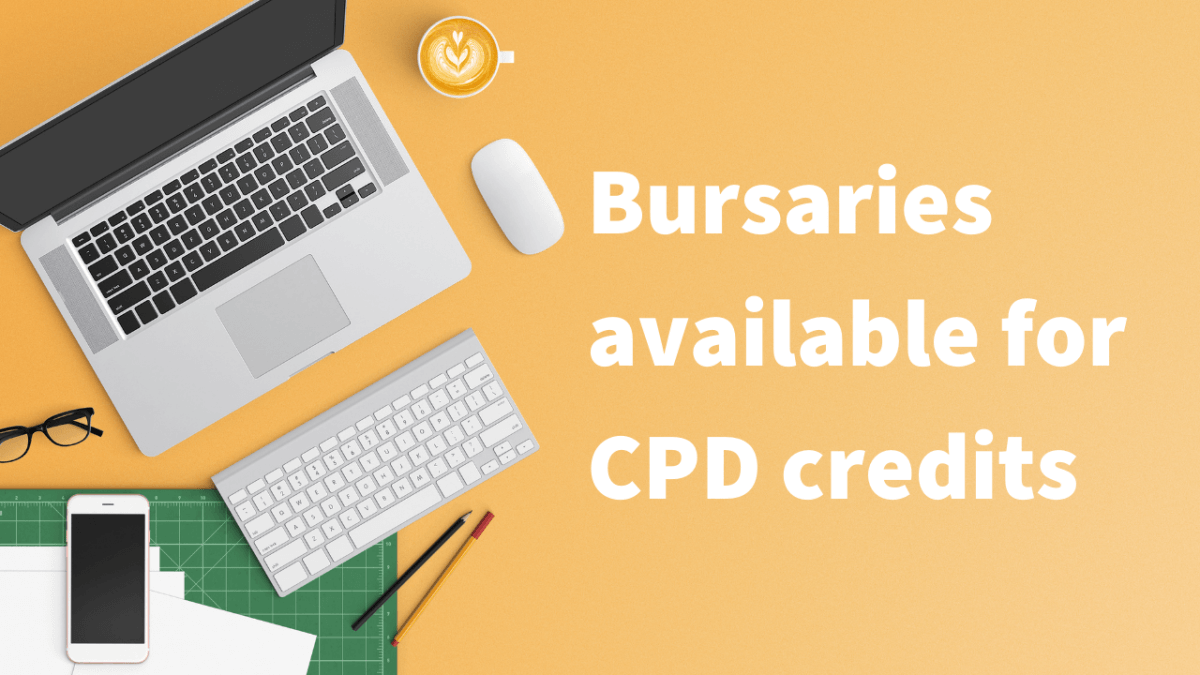 Computer with text bursaries available for CPD credits