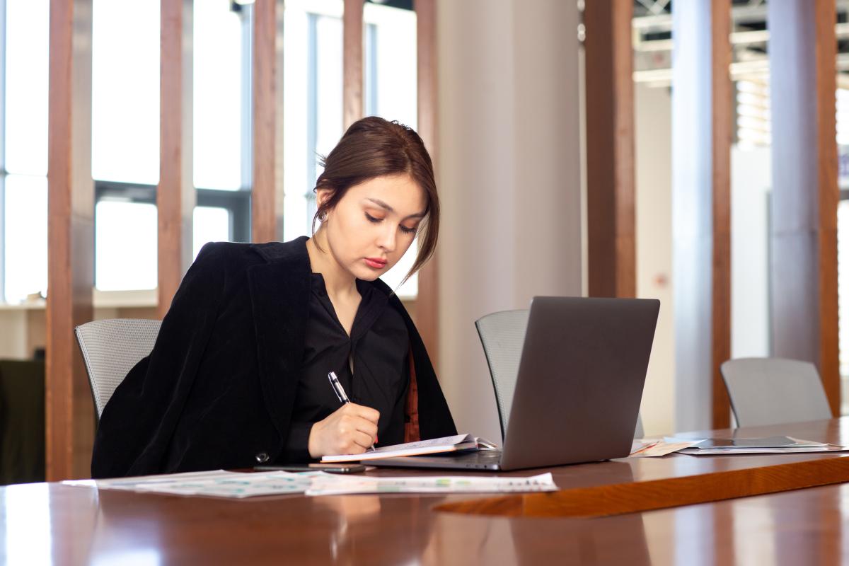 Woman with laptop