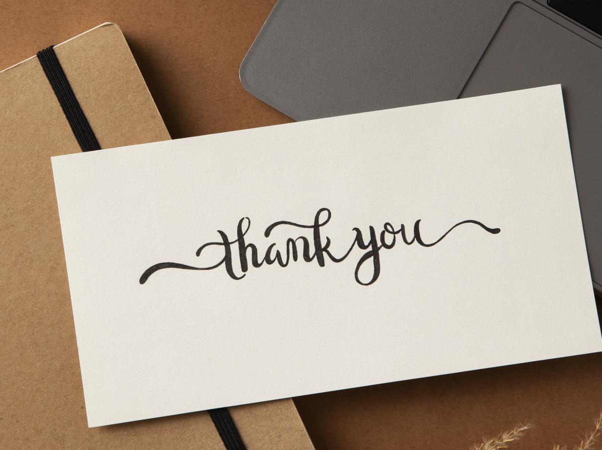 Thank you note