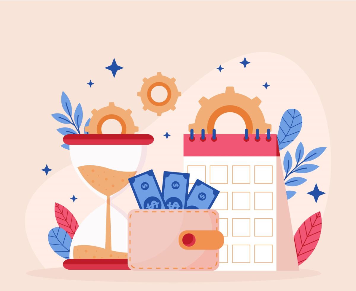 Graphic of calendar and wallet