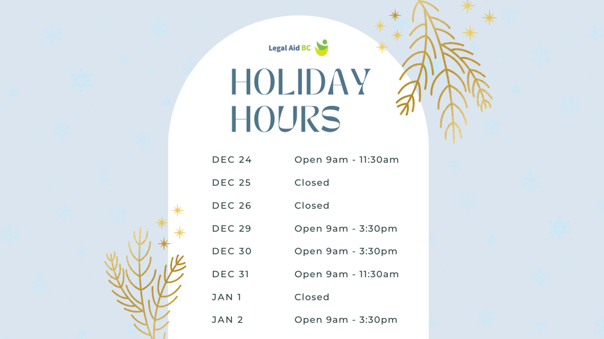 2025 Holiday Hours
