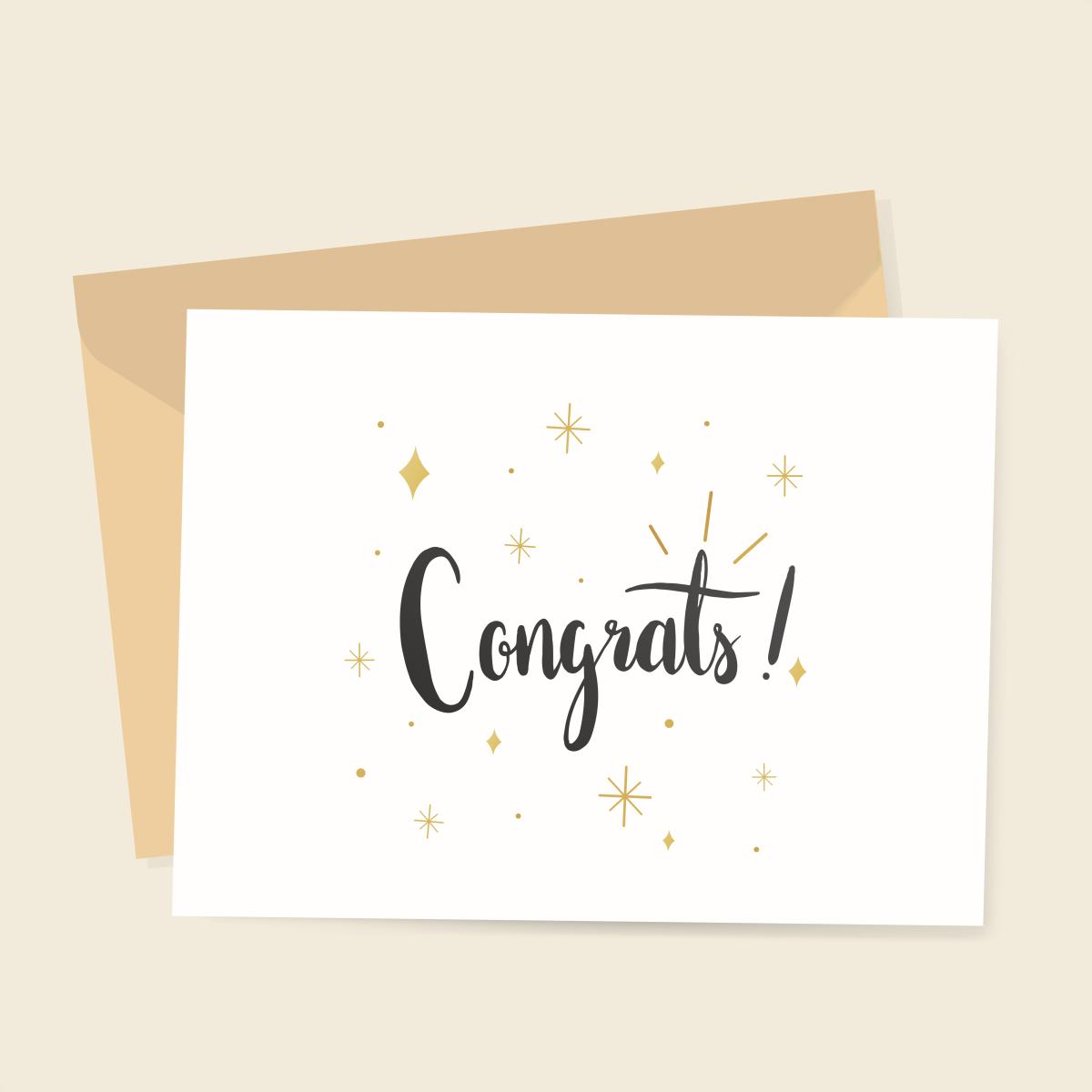 Graphic of congratulations card
